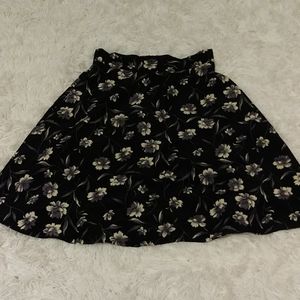 Black Floral Skater Skirt size 3